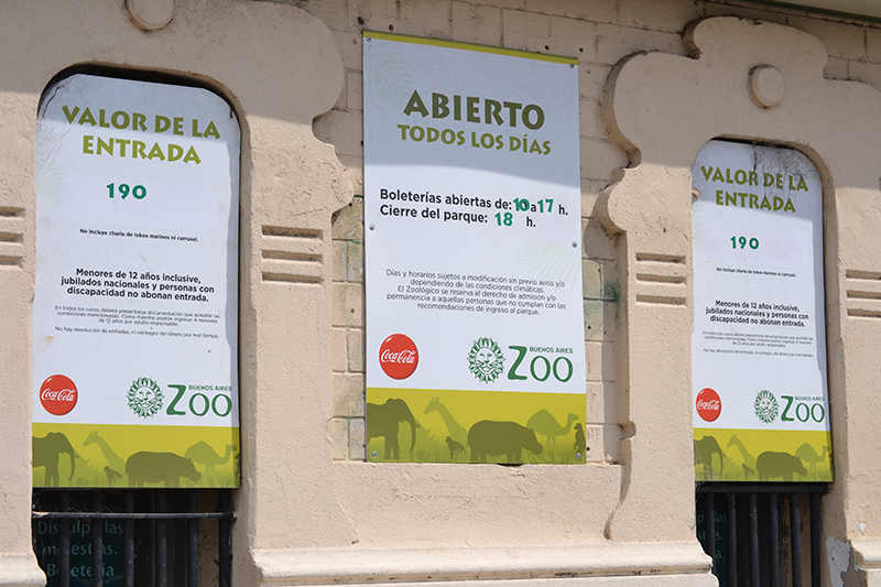 prices for tickets to the Zoo of Buenos Aires